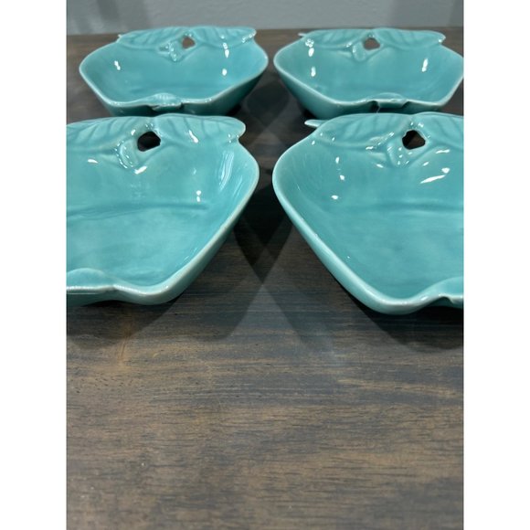 4 Belmar of California Hoenig Pottery Apple Dishes Pottery Serving Bowls Turquoi - Picture 4 of 6